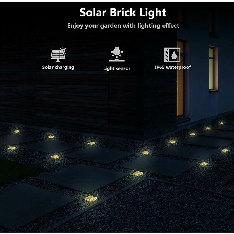 Solar Brick Lights (Warm White) 2 Pack - Image 5