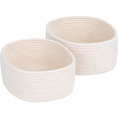 Small Storage Baskets - Off White - 2 Packs
