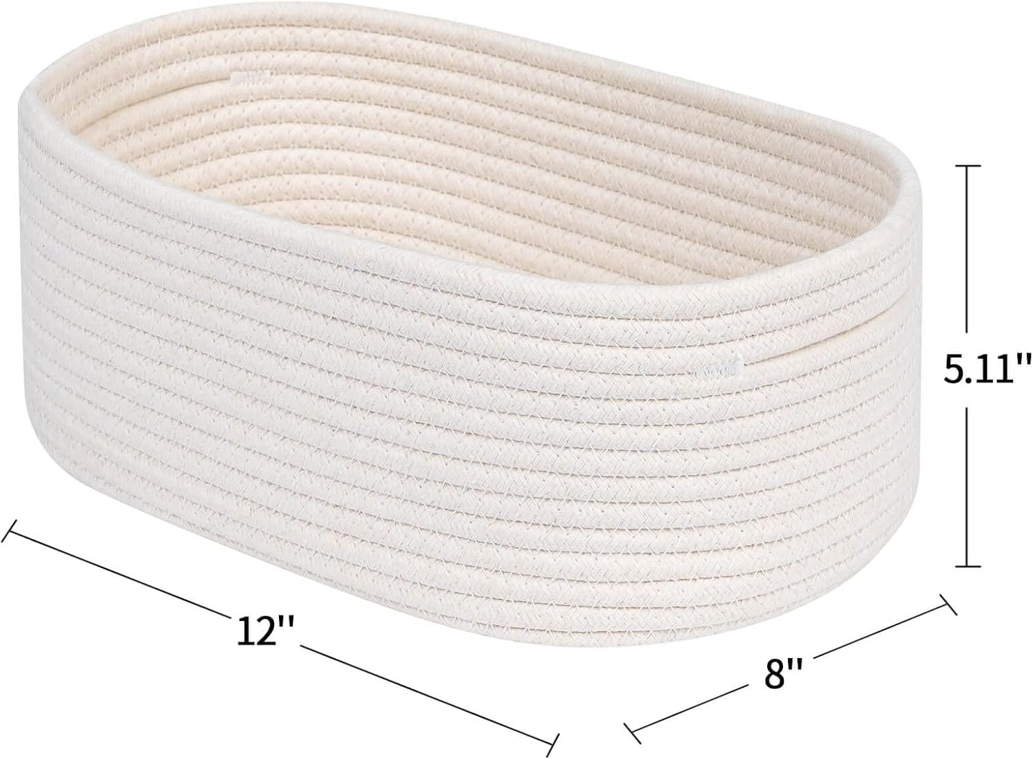 Small Storage Baskets - Off White - 2 Packs - Image 2