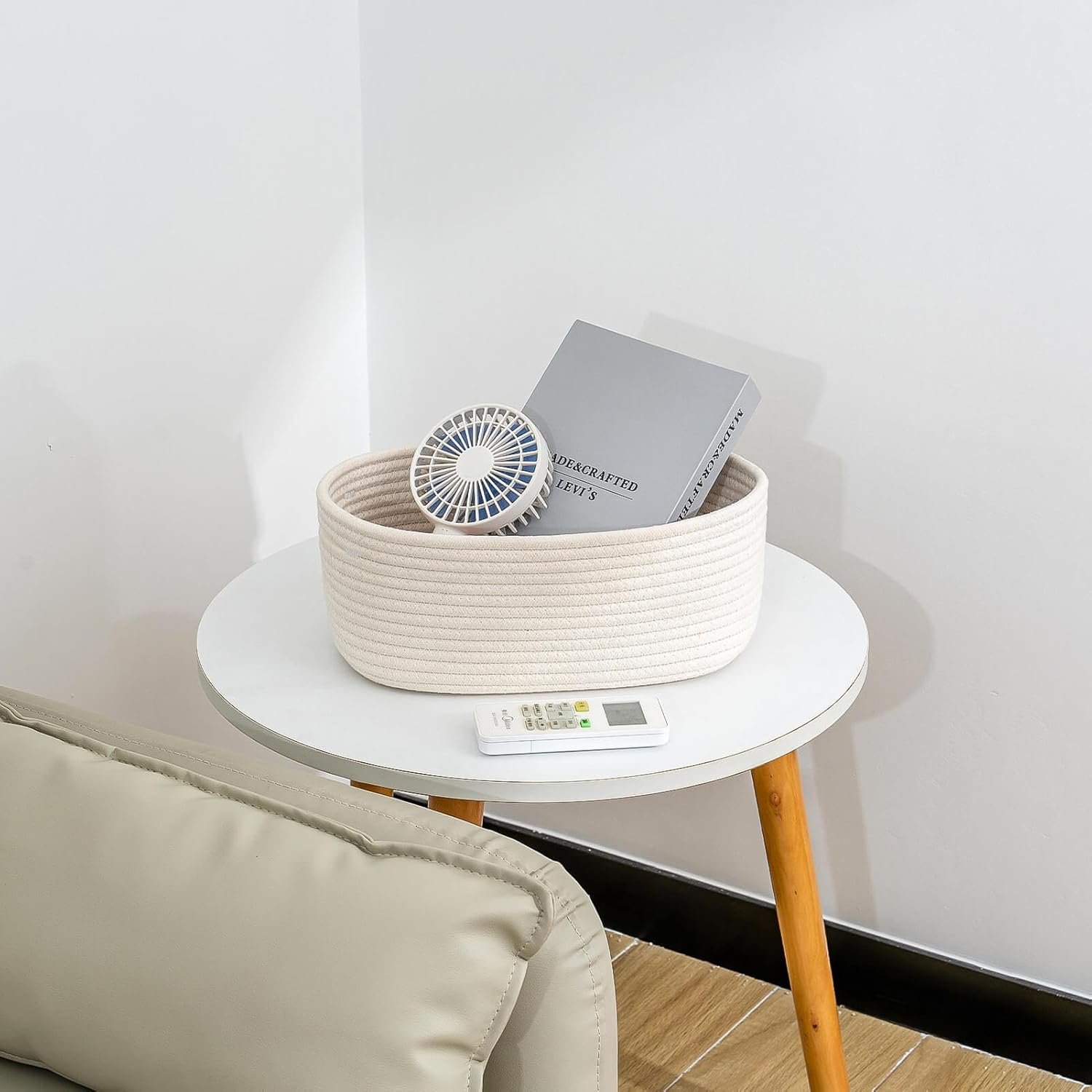 Small Storage Baskets - Off White - 2 Packs - Image 6