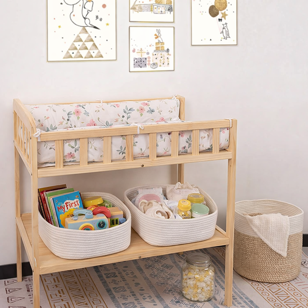 Small Storage Baskets - Off White - 2 Packs - Image 7